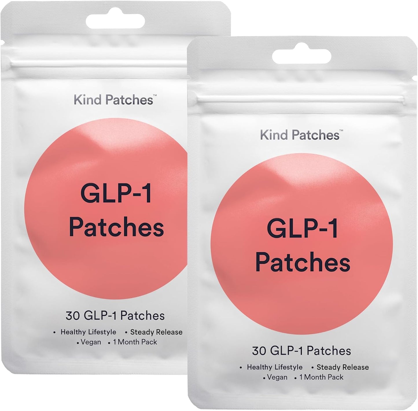 Kind Patches GLP-1 Patches with L Glutamine, Berberine, Chromium, Pomegranate and Cinnamon - 2 Pack, 60 Patches