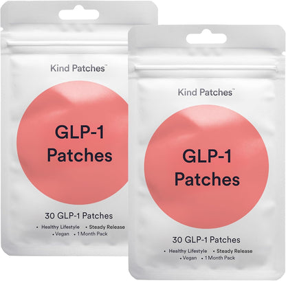 Kind Patches GLP-1 Patches with L Glutamine, Berberine, Chromium, Pomegranate and Cinnamon - 2 Pack, 60 Patches