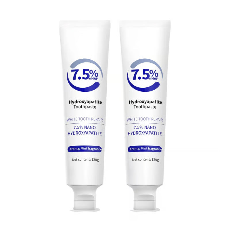 7.5% Hydroxyapatite Toothpaste(Fluoride Free), Nano Hydroxyapatite Toothpaste for Sensitive Teeth, Enamel Protection, Tooth Strengthening, Fresh Mint Flavor, Daily Use for Oral Care