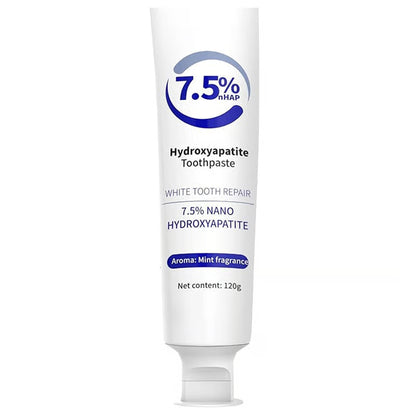 7.5% Hydroxyapatite Toothpaste(Fluoride Free), Nano Hydroxyapatite Toothpaste for Sensitive Teeth, Enamel Protection, Tooth Strengthening, Fresh Mint Flavor, Daily Use for Oral Care