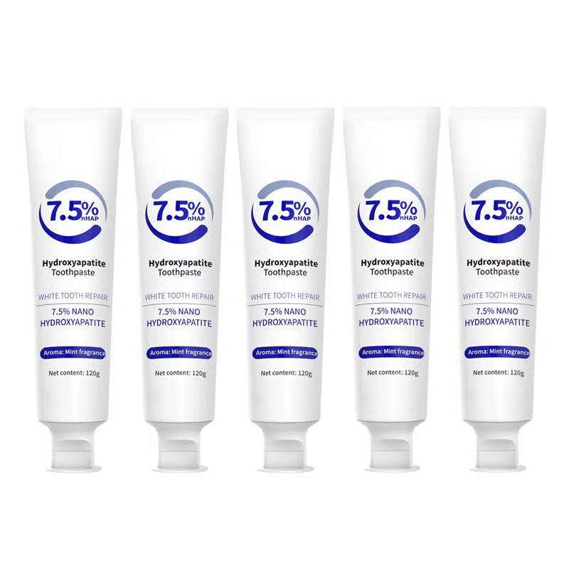 7.5% Hydroxyapatite Toothpaste(Fluoride Free), Nano Hydroxyapatite Toothpaste for Sensitive Teeth, Enamel Protection, Tooth Strengthening, Fresh Mint Flavor, Daily Use for Oral Care