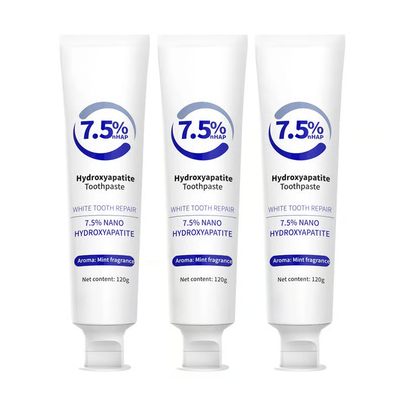 7.5% Hydroxyapatite Toothpaste(Fluoride Free), Nano Hydroxyapatite Toothpaste for Sensitive Teeth, Enamel Protection, Tooth Strengthening, Fresh Mint Flavor, Daily Use for Oral Care